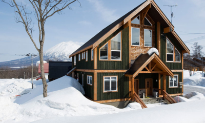 Niseko Creekside B Exterior with Snow View | Hirafu, Niseko