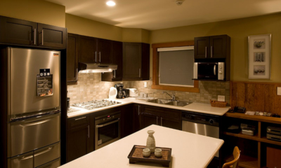 Niseko Creekside B Kitchen at Night | Hirafu, Niseko