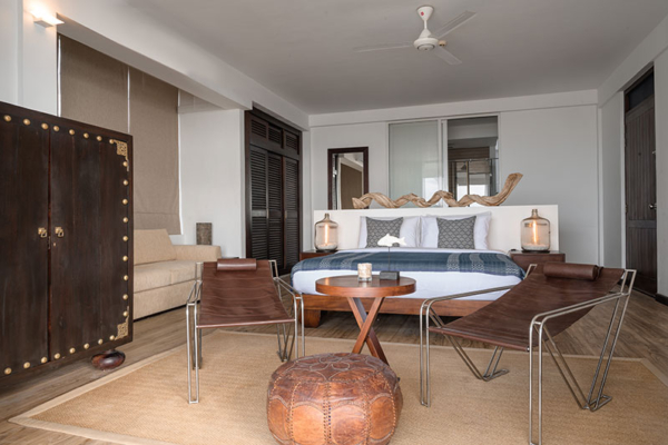 The Beach House Beach Suite Bedroom with Seating Area | Mirissa, Sri Lanka