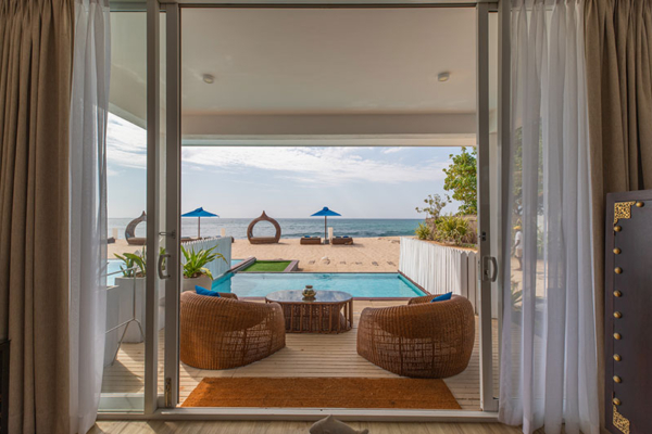 The Beach House Beach Suite Bedroom with Personal Pool | Mirissa, Sri Lanka