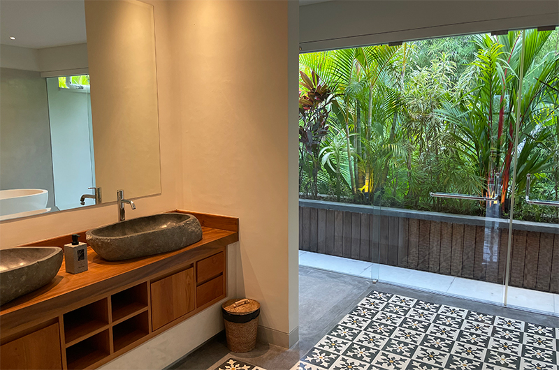Villa Bogor His and Hers Bathroom with View | Canggu, Bali