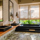 The V House His and Hers Bathroom with Bathtub | Canggu, Bali