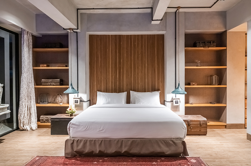 The V House Bedroom with Hanging Lamps | Canggu, Bali