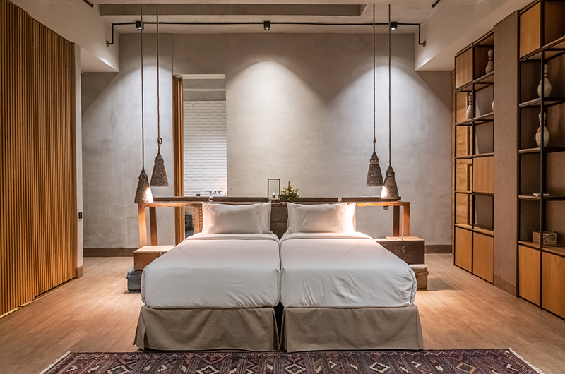 The V House Bedroom with Twin Beds | Canggu, Bali