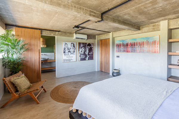 Cala Saona Bedroom with Wooden Floor | Canggu, Bali Cala Saona Bedroom with Wooden Floor | Canggu, Bali