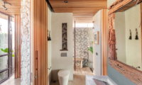 Cala Saona En-Suite Bathroom with Wooden Floor | Canggu, Bali