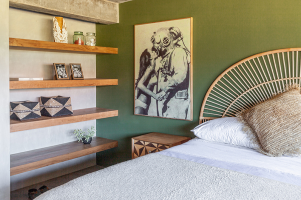 Cala Saona Bedroom with Painting | Canggu, Bali Cala Saona Bedroom with Painting | Canggu, Bali