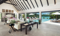 Villa Katamalee Indoor Living Area with Pool View | Kata Noi, Phuket