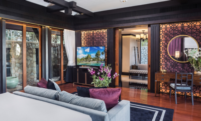 Villa Purissara Second Master Bedroom with TV and Dressing Area | Kamala, Phuket