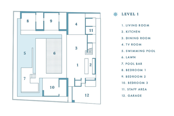 Bali Umbala The House Floorplan Level 1