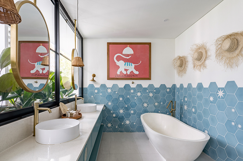 Umbala The House His and Hers Bathroom with Bathtub | Umalas, Bali