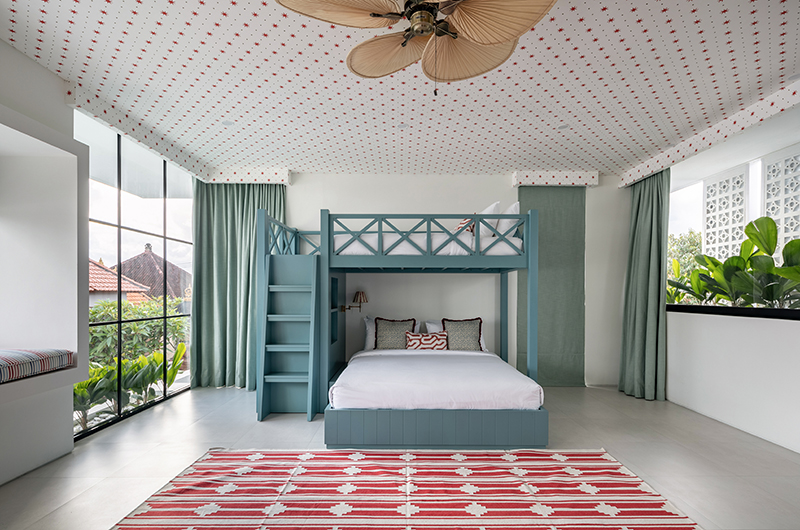 Umbala The House Bedroom with Bunk Beds and View | Umalas, Bali