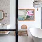 Umbala The House Bathroom with Bathtub and Painting | Umalas, Bali