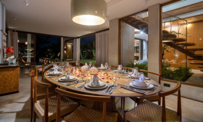 Villa Damai Dining Area at Night | Umalas, Bali