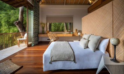 Villa Damai Bedroom with Wooden Floor and View | Umalas, Bali