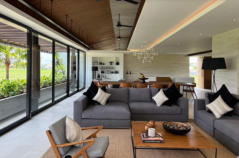 Villa Babadan Living and Dining Area with Garden View | Canggu, Bali