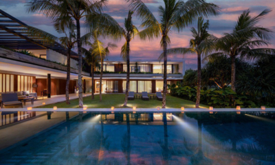 Villa Babadan Pool Side Area at Night | Canggu, Bali