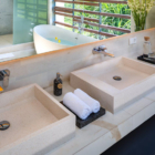Villa Babadan His and Hers Bathroom with Bathtub | Canggu, Bali