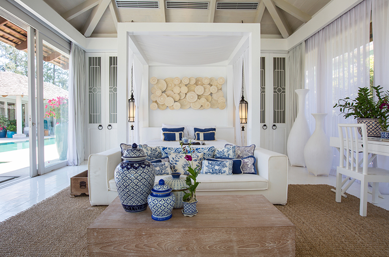 Mia Beach Bedroom with Sofa and Pool View | Chaweng, Koh Samui