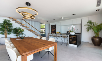 Villa Amylia Kitchen and Dining Area with Up Stairs | Chaweng, Koh Samui