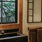 Bedulu Cliffside Bathroom with Towels | Ubud, Bali