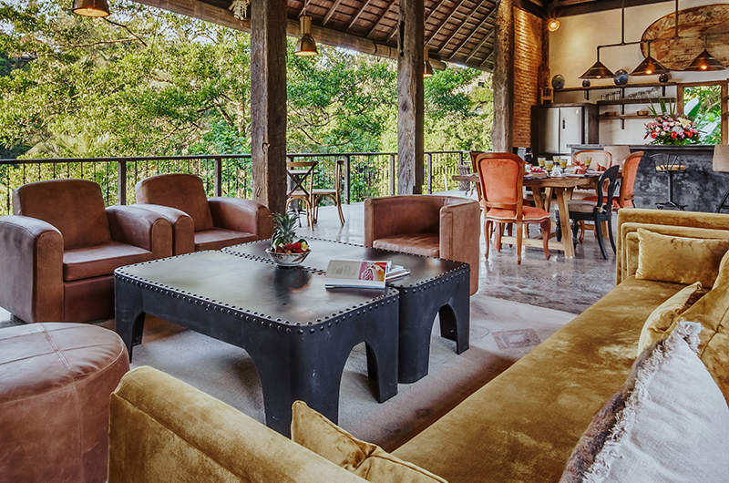 Bedulu Cliffside Indoor Living and Dining Area | Ubud, Bali