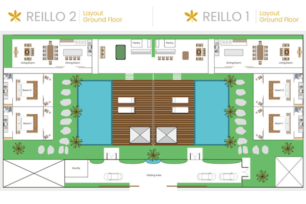 Villa Reillo Ground Floor Floorplan | Canggu, Bali