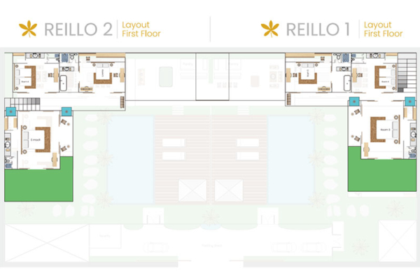 Villa Reillo First Floor Floorplan | Canggu, Bali