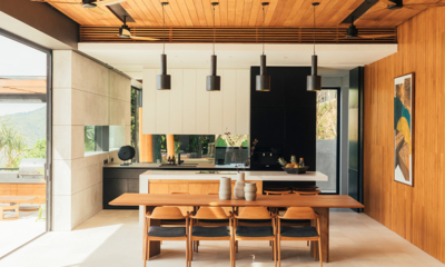 House of Herring Indoor Kitchen and Dining Area with Hanging Lamps | Selong Belanak, Lombok