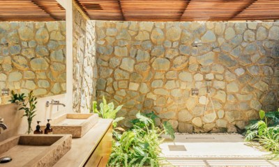 Villa Jati Bathroom with Shower and View | Selong Belanak, Lombok