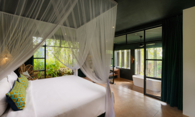 Villa Mine Bedroom and Bathroom with Peacock Chair | Talpe, Sri Lanka