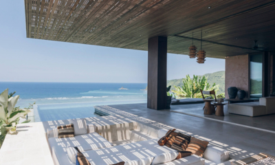 Tampah Hills Villa Chibo Open Plan Seating Area with Sea View | Selong Belanak, Lombok