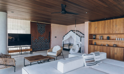 Tampah Hills Villa Chibo Lounge Area with TV | Selong Belanak, Lombok