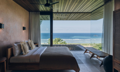 Tampah Hills Villa Chibo Bedroom with Seating Area and Sea View | Selong Belanak, Lombok