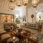 Braganza House Living Area at Night | Galle, Sri Lanka