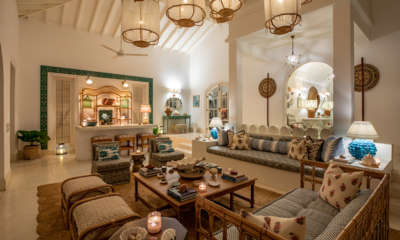 Braganza House Living Area at Night | Galle, Sri Lanka