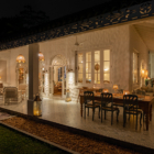 Braganza House Dining Area at Night | Galle, Sri Lanka