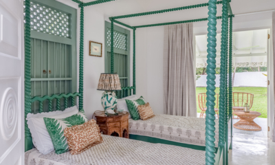 Braganza House Peacock Suite Bedroom with Twin Beds | Galle, Sri Lanka