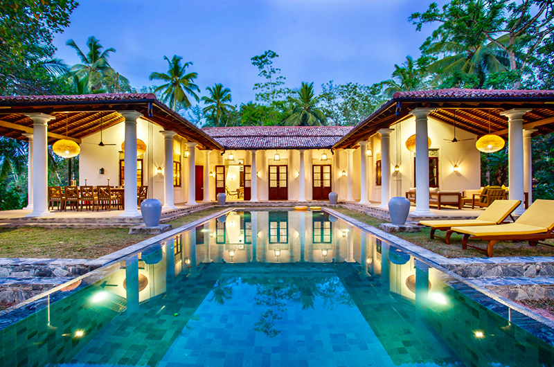 Kumbura Villa Pool at Night | Galle, Sri Lanka