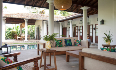 Kumbura Villa Open Plan Lounge Area with Pool View | Galle, Sri Lanka