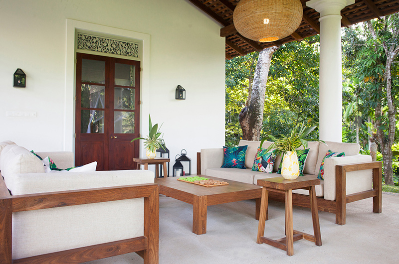 Kumbura Villa Open Plan Lounge Area with Garden View | Galle, Sri Lanka