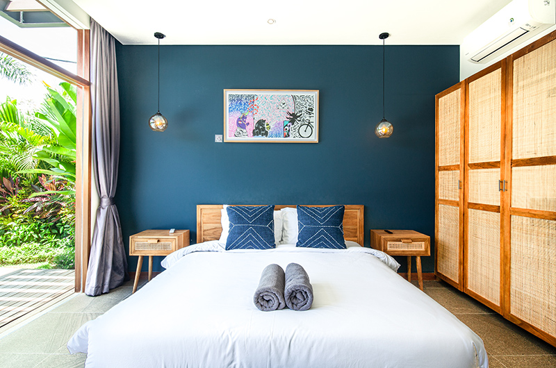 Villa Boddisatva Bedroom One with Hanging Lamps | Pererenan, Bali Villa Boddisatva Bedroom One with Hanging Lamps | Pererenan, Bali