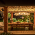 Villa Kimaya Dining Area at Nights with Lights | Canggu, Bali