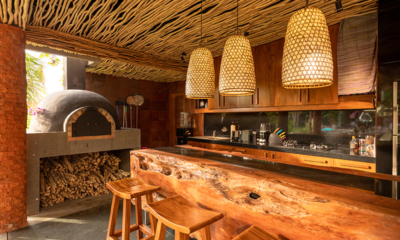 Villa Kimaya Kitchen with Hanging Lamps | Canggu, Bali