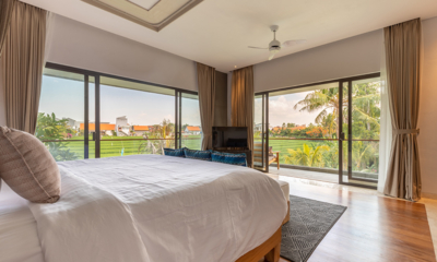Villa Kimaya Bedroom with TV and View | Canggu, Bali