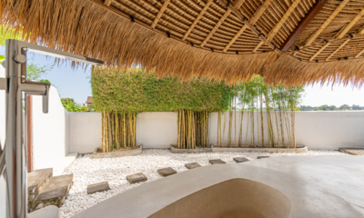 Villa Naya Spacious Bathroom with Bathtub and View | Canggu, Bali