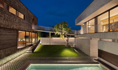 Villa Tana Takah Pool Side Area at Night | Pererenan, Bali