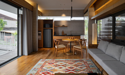 Villa Tana Takah Bedroom with Living and Dining Area | Pererenan, Bali