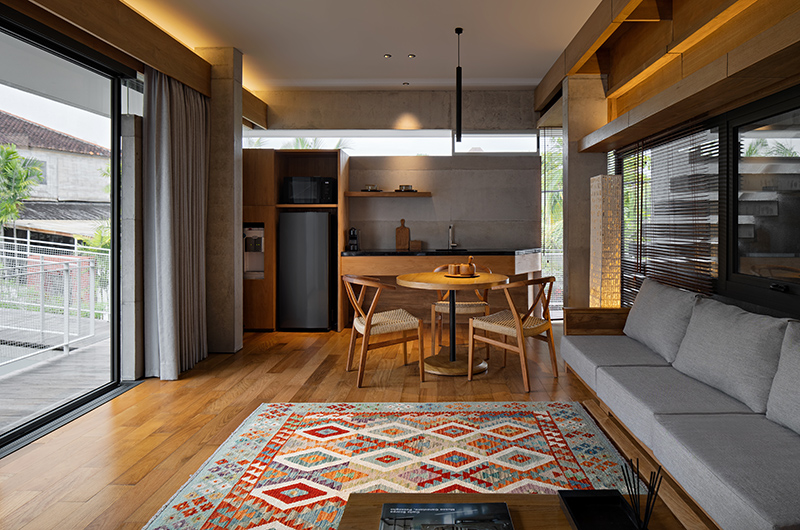 Villa Tana Takah Bedroom with Living and Dining Area | Pererenan, Bali