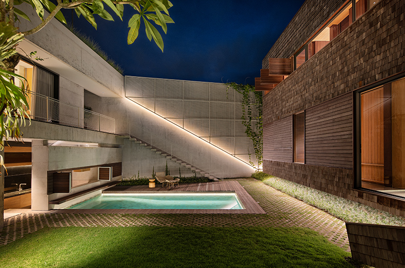 Villa Tana Takah Pool at Night | Pererenan, Bali
